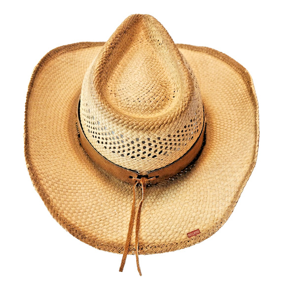 BULLHIDE "Lucky Strike" Panama Straw Raffia Cowboy Hat Shapeable Rhinestones XL - Picture 5 of 13